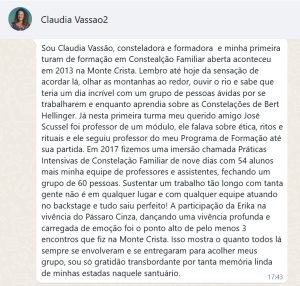 Monte Crista - Espaço de Vivência - Reserva de Data - Depoimento Claudia Vassao