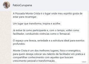 Monte Crista - Espaço de Vivência - Reserva de Data - Depoimento Fabio Curupana